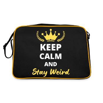 Keep Calm and Stay Weird - Sac Retro - noir/or - Dos
