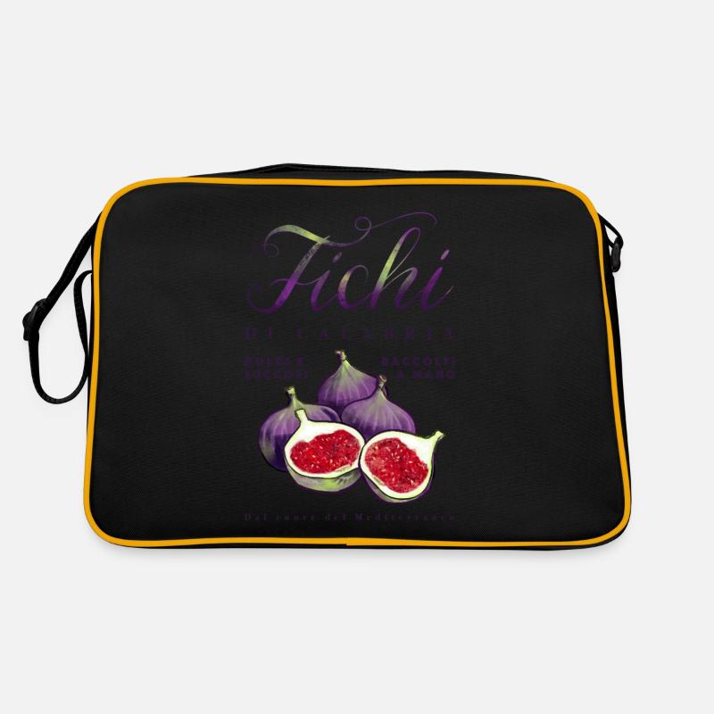 Feigen aus Kalabrien - Retro Tasche - Schwarz/Gold