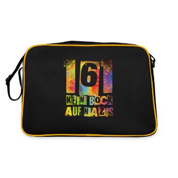 161 NO DESIRE FOR NAZ - Retro Bag - black/gold - Back