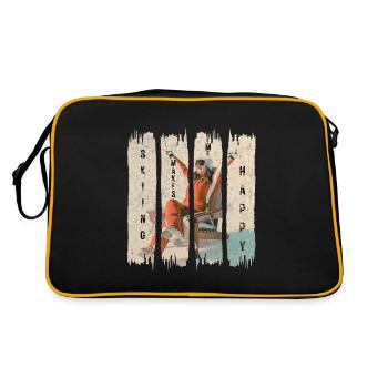 Skiing makes me happy - alpine skiing - Retro Bag - black/gold - Back