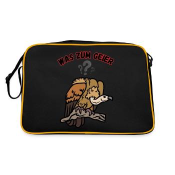 WHAT THE HELL - Retro Bag - black/gold - Back