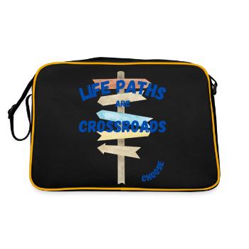 Life Paths - Retro Bag - black/gold - Back