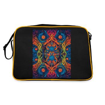 Symétrie abstraite - Sac Retro - noir/or - Dos