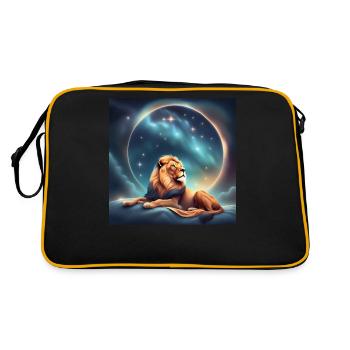 Leo Birthday Zodiac Gift - Retro Bag - black/gold - Back