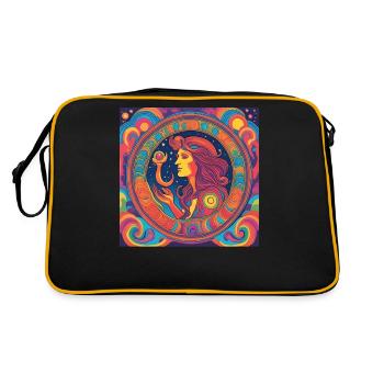 Virgo Star Astrology Gift - Retro Bag - black/gold - Back