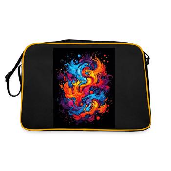 Tourbillon abstrait de couleurs - Sac Retro - noir/or - Dos