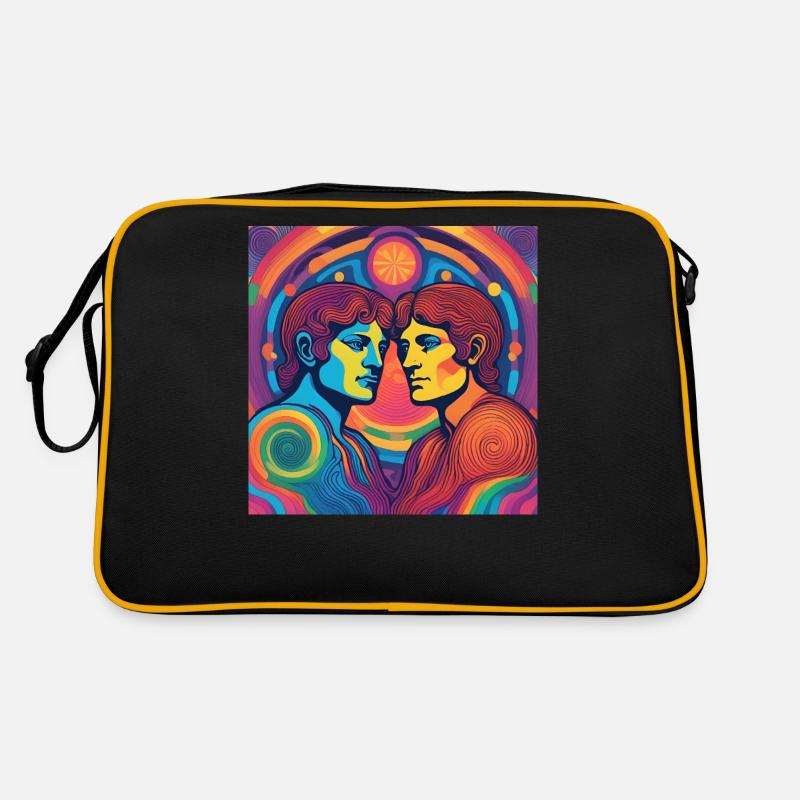 Cadeau Né du zodiaque Gémeaux Sac Retro