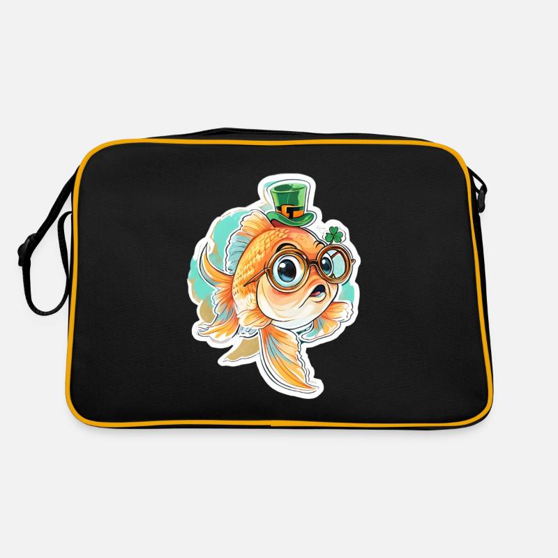 Cadeau de poisson rouge pour la Saint-Patrick Sac Retro