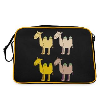 Troupeau de chameaux coloré - Sac Retro - noir/or - Dos