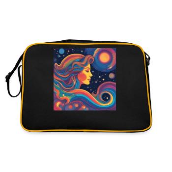 Vierge Astrologie Né Cadeau - Sac Retro - noir/or - Dos