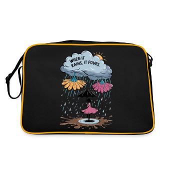 When It Rains, It Pours – Surreal Rainstorm - Retro Bag - black/gold - Back