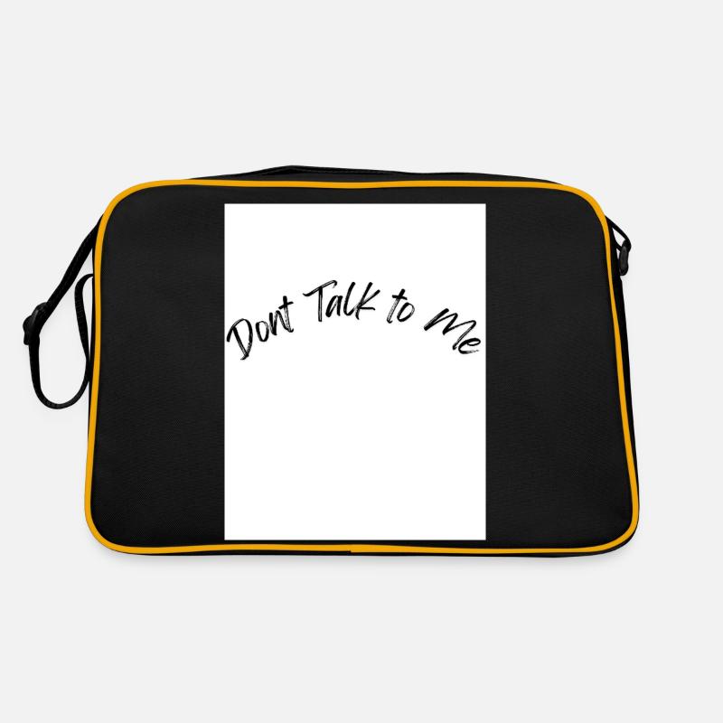 Dont Talk to Me black - Retro Tasche - Schwarz/Gold
