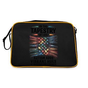 The Tapestry of Life – Woven Threads of Strength. - Retro Bag - black/gold - Back