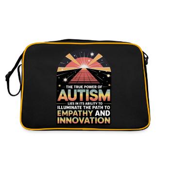 The True Power of Autism - Empathy & Innovation. - Retro Bag - black/gold - Back