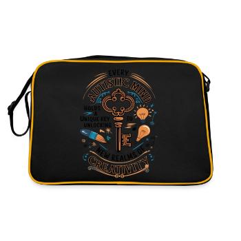 Autistic Mind - Unlocking Creativity & Innovation - Retro Bag - black/gold - Back