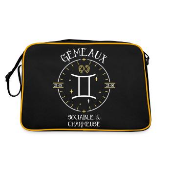 Du signe du Gémeaux - Sociable et charmeuse - Sac Retro - noir/or - Dos