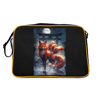 Fox Fairy Mythology Myth Gift - Retro Bag - black/gold - Back
