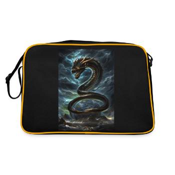 Basilic Mythologie Mythe Cadeau - Sac Retro - noir/or - Dos