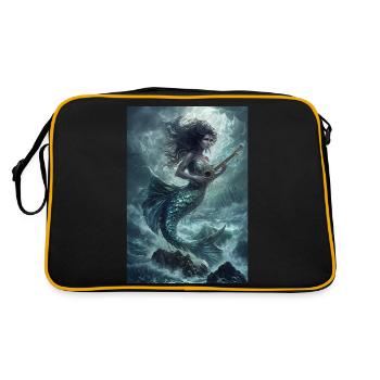 Sirène Mythologie Mythe Cadeau - Sac Retro - noir/or - Dos
