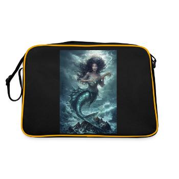 Sirène Mythologie Mythe Cadeau - Sac Retro - noir/or - Dos