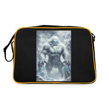 Yeti mythologie mythe cadeau - Sac Retro - noir/or - Dos