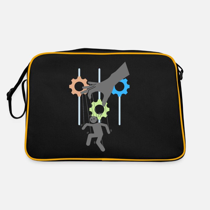 Marionette - Retro Tasche - Schwarz/Gold
