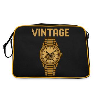 Montre-bracelet rétro en or avec mouvement mécanique - Sac Retro - noir/or - Dos