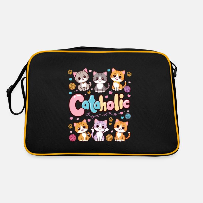 Chaton Chaton Mignon Cadeau Sac Retro