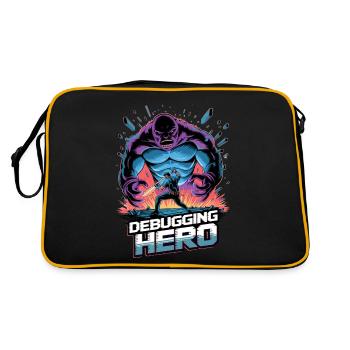 Debugging Hero - Bataille épique contre les monstres de code - Sac Retro - noir/or - Dos