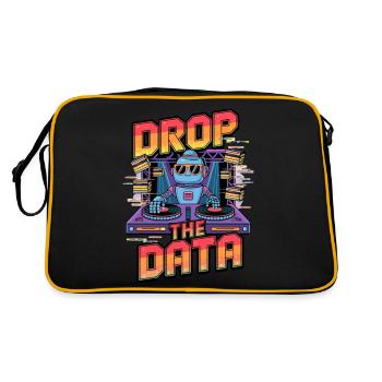 Drop the Data DJ Robot Techno Design - Retro Bag - black/gold - Back