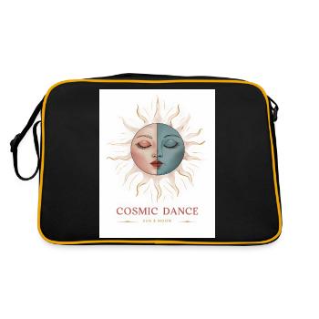 Cosmic Dance Spirituell Geschenk - Retro Tasche - Schwarz/Gold - Hinten