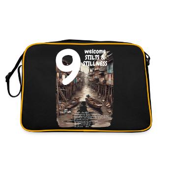 Canal Code Capuche sur pilotis Deep Khlong Streetwear - Sac Retro - noir/or - Dos