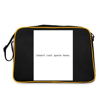 Insert cool quote here. - Retro Tasche - Schwarz/Gold - Hinten