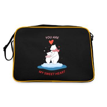 Ours polaire avec enfant - Sac Retro - noir/or - Dos
