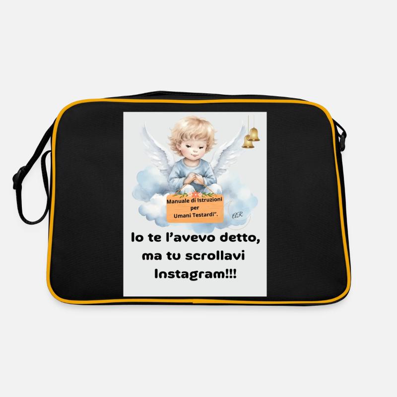 Ich habe es dir gesagt, aber du hast durch Instagram gescrollt!! - Retro Tasche - Schwarz/Gold