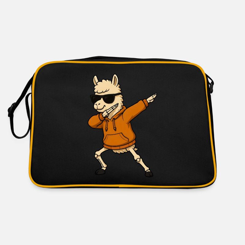 Halloween dabbing Lama Geschenk Retro Tasche