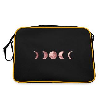 Phases de la lune en or rose - Sac Retro - noir/or - Dos