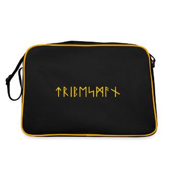 Tribesman runes font Germanic Vikings Celts - Retro Bag - black/gold - Back
