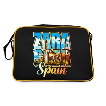 Voyage Espagne Ville Saragosse - Sac Retro - noir/or - Dos