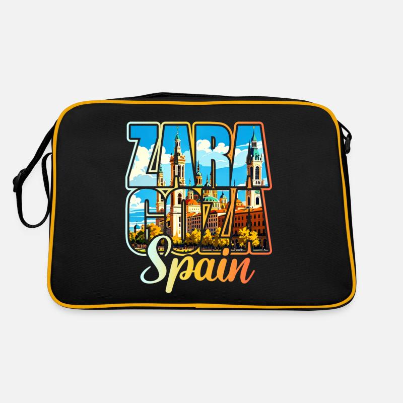 Reisen Spanien Stadt Saragossa Retro Tasche