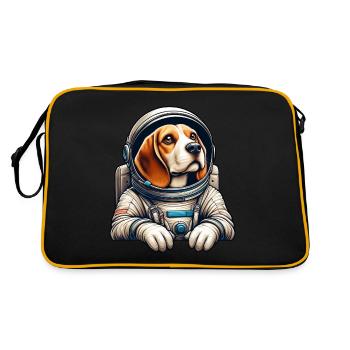 Beagle Astronaut: Proud Space Mission - Retro Bag - black/gold - Back