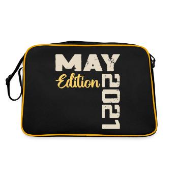 Mai 2021 Geburtstag Mai 2021 Geschenk Mai 2021 Mai - Retro Tasche - Schwarz/Gold - Hinten