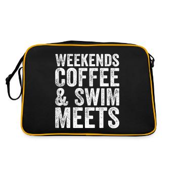 Weekends Coffee And Swim Meets - Coffee Lover - Sac Retro - noir/or - Dos