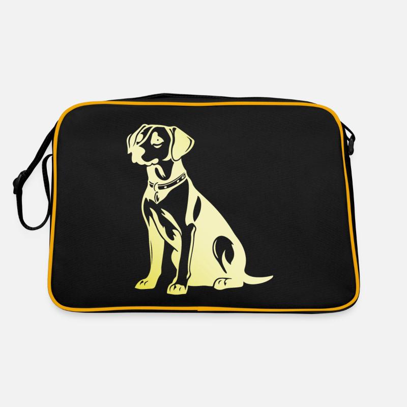 Beagle Hund Silhouette Retro Tasche