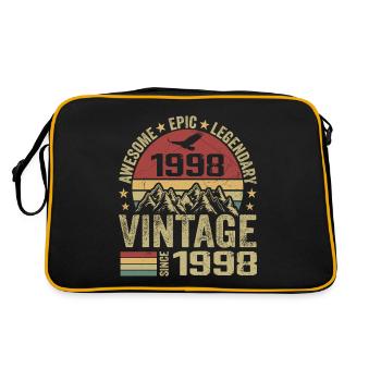 Vintage 1998 Cadeau Anniversaire 1998 - Né en 1998 - Sac Retro - noir/or - Dos