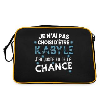 Kabyle Kabylie Pays Algérie Origine Humour Cadeau - Sac Retro - noir/or - Dos