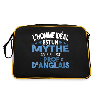 Prof d'anglais professeur cadeau humour homme - Sac Retro - noir/or - Dos