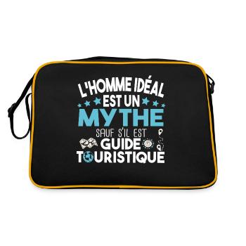 Guide touristique touriste cadeau métier humour - Sac Retro - noir/or - Dos