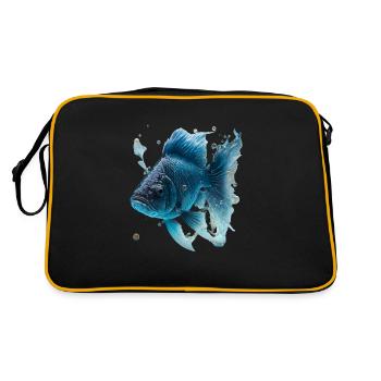 Poisson réaliste fait d’eau - Sac Retro - noir/or - Dos