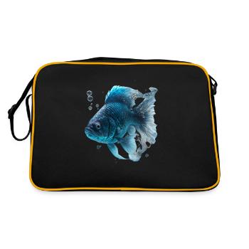Poisson réaliste fait d’eau - Sac Retro - noir/or - Dos
